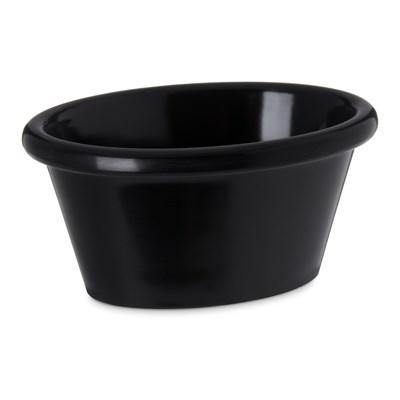 Carlisle S31203 Oval Melamine Ramekin, 3 Oz., Black