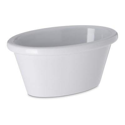 Carlisle S31402 Oval Melamine Ramekin, 4 Oz., White