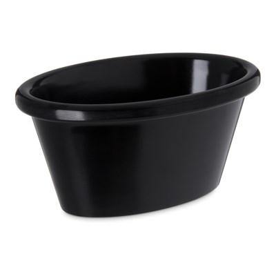 Carlisle S31403 Oval Melamine Ramekin, 4 Oz., Black