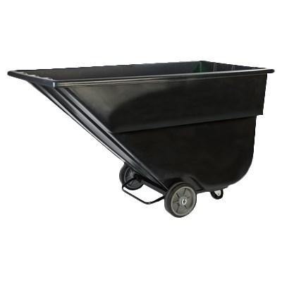 Carlisle TTS15003 Black Standard Duty 1.5 Cubic Yard Utility Tilt Truck / Trash Cart