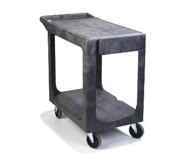 Carlisle UC194023 2-Shelf Utility Cart, Polypropylene, Gray, 500 lb. Cap.