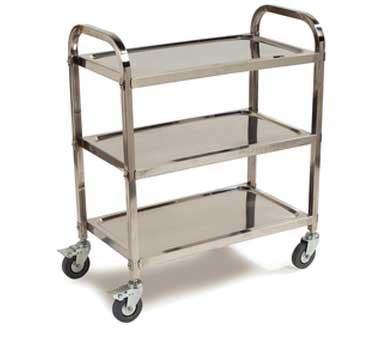 Carlisle UC4031529 Knocked Down 3 Shelf Stainless Steel Utility Cart