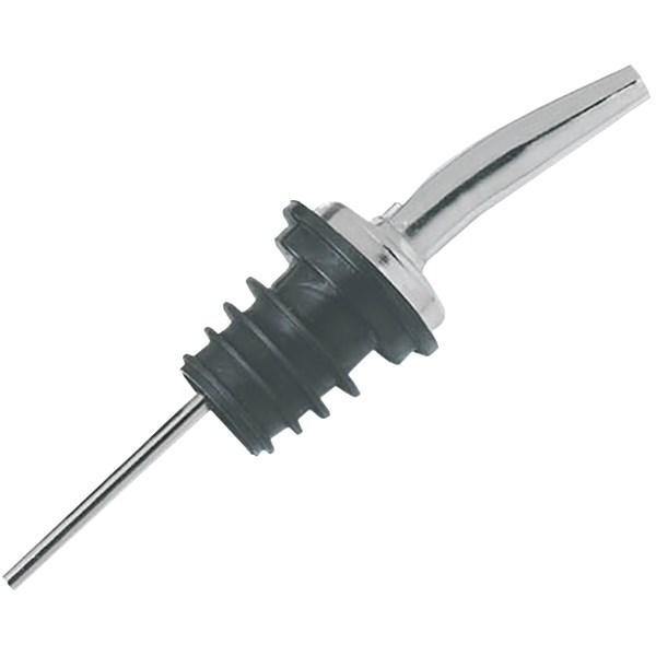 Carlisle WPM8538 Free Flow Liquor Pourer - SAN, Chrome/Black