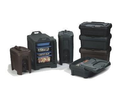 Carlisle XT160003 Food Pan Carrier with Sliding Lid - 18 Quart (Insulated, Top-Loader), Black