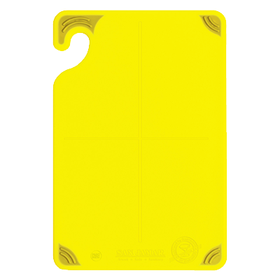 San Jamar CBG6938YL Saf-T-Grip® Bar Cutting Board, 6" x 9" x 3/8", yellow, NSF