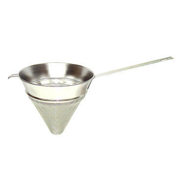 Winco CCB-8 Bouillon Strainer, 8", extra fine mesh, hollow handle, stainless steel