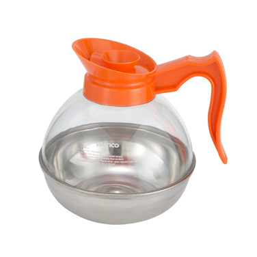 Winco CD-64O Coffee Decanter, 64 oz., decaf, plastic with stainless steel base