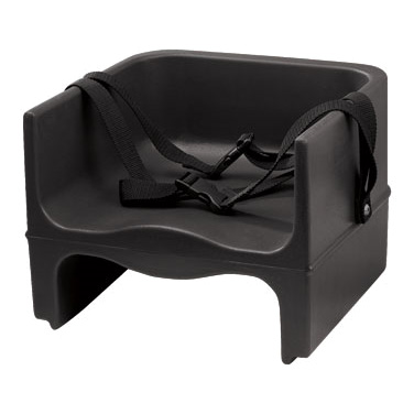 Winco CHB-2PK Booster Seat, 12" x 11-7/8" x 9-1/4", double sided, contoured seat, non-skid surface, with strap, dishwasher safe, polyethylene, black