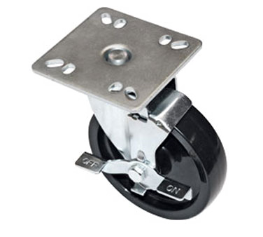 Component Hardware TP525001HDPTLB 5" Plate Caster W/Break