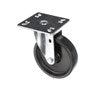 Component Hardware CMPU-5BPN, Medium Duty 4" x 4" Universal Plate Caster With 5" Black Polyolefin Wheel