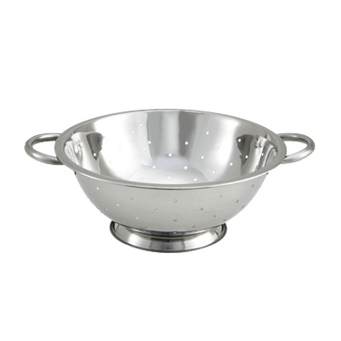 Winco COD-3 Colander, 3 quart, 10" dia., round, stainless steel