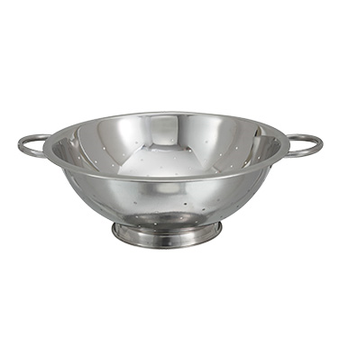 Winco COD-8 Colander, 8 quart, 14" dia., round, stainless steel