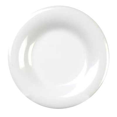 Thunder Group CR010W 10-1/2" White Wide Rim Melamine Plate