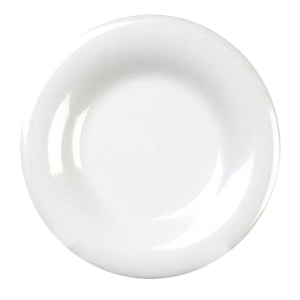 Thunder Group CR010W 10-1/2" White Wide Rim Melamine Plate