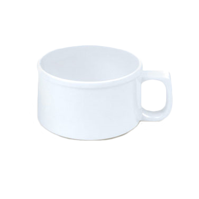 Thunder Group CR9016W 10 oz. White Melamine Soup Mug with Handle