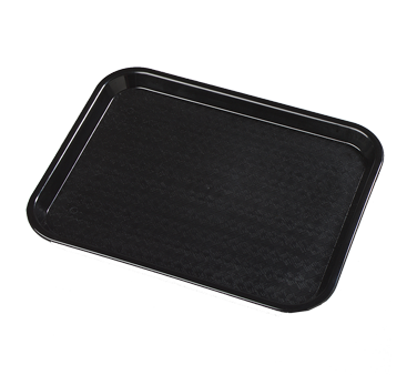 Carlisle CT101403 Café Tray - Rectangular (13-7/8"L x 10-3/4"W), Polypropylene, Black