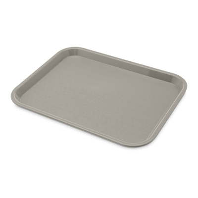Carlisle CT101423 Café Tray - Rectangular (13-7/8"L x 10-3/4"W), Polypropylene, Gray