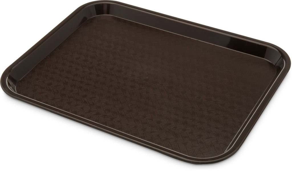 Carlisle CT101469 Café Tray - Rectangular (13-7/8"L x 10-3/4"W), Polypropylene, Chocolate
