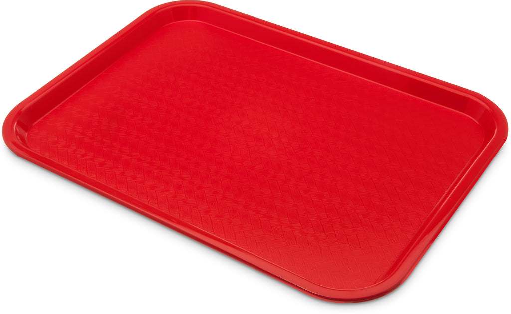 Carlisle CT121605 Café Tray - Rectangular (16-5/16"L x 12"W), Polypropylene, Red