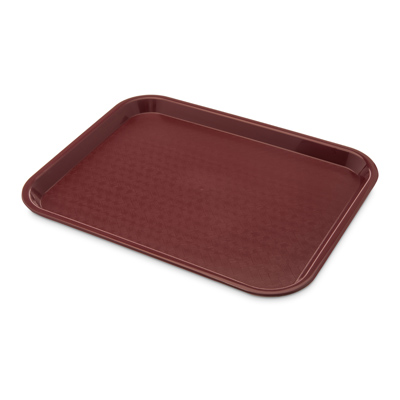 Carlisle CT121661 Café Tray - Rectangular (16-5/16"L x 12"W), Polypropylene, Burgandy