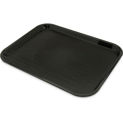 Carlisle CT141803 Café Tray - Rectangular (17-7/8"L x 14"W), Polypropylene, Black