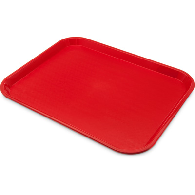 Carlisle CT141805 Café Tray - Rectangular (17-7/8"L x 14"W), Polypropylene, Red