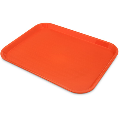 Carlisle CT141824 Café Tray - Rectangular (17-7/8"L x 14"W), Polypropylene, Orange