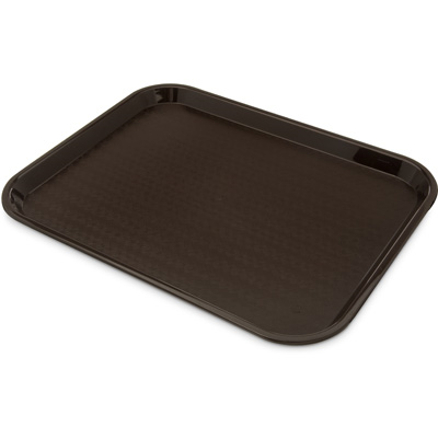 Carlisle CT141869 Café Tray - Rectangular (17-7/8"L x 14"W), Polypropylene, Chocolate
