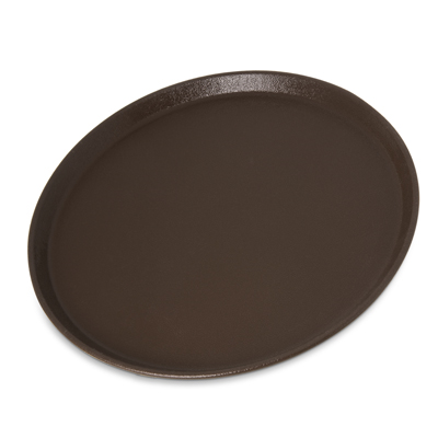 Carlisle 1400GR2076 Griptite™ 2 Serving Tray, 14" dia., round, fiberglass, brown, NSF