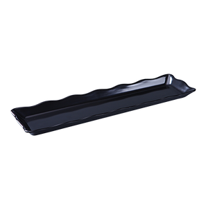 Yanco DC-6019B Serving Tray, 19" X 5-1/4" X 1", rectangular, melamine, black