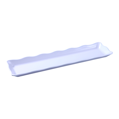 Yanco DC-6019W Serving Tray, 19" X 5-1/4" X 1", rectangular, melamine, white