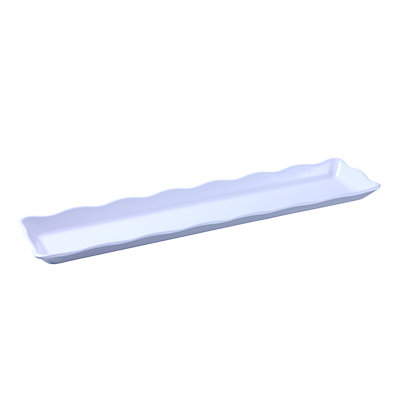 Yanco DC-6021W Serving Tray, 21" X 5-1/4" X 1", rectangular, melamine, white