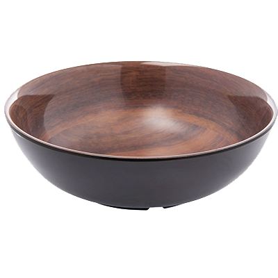 Carlisle EAG0169 Epicure Round Melamine Bowl - 34 Oz., Acacia Grain, NSF