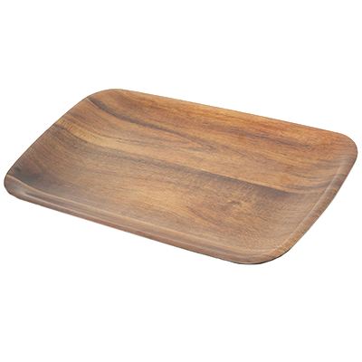 Carlisle EAG0569 Epicure® Rectangular Tray (7-3/4" x 13-7/8") Melamine, Acacia Grain