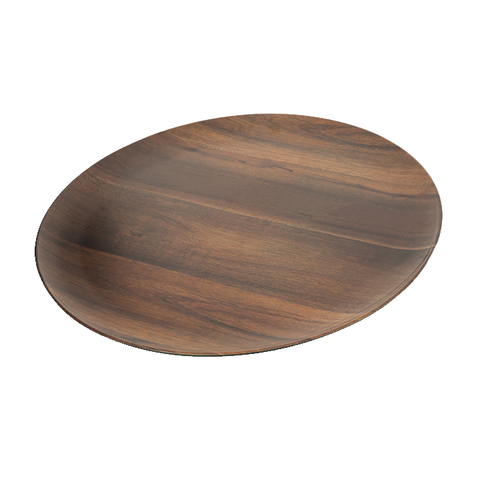 Carlisle EAG0669 Epicure Platter - 18'Dia., Round, Melamine, Acacia Grain, NSF