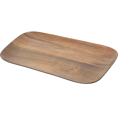 Carlisle EAG0769 Epicure® Rectangle Melamine Tray - Acacia Grain