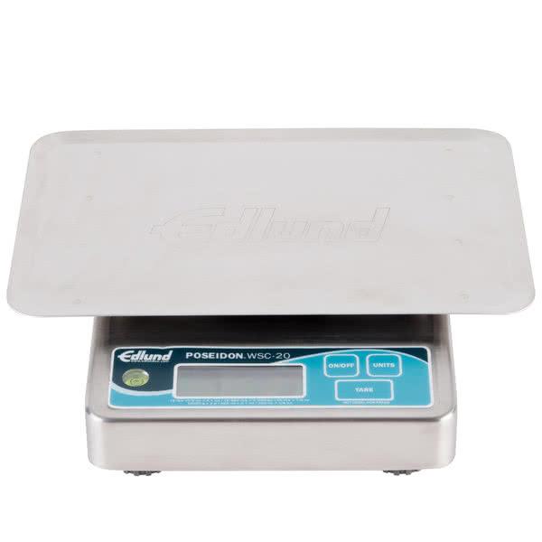 Edlund WSC-20 Poseidon™ Stainless Steel Submersible Portion Scale 19 lb. with Self-Calibration NSF