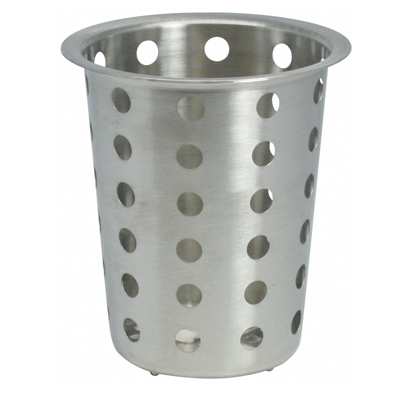 Winco FC-SS Silver Stainless Steel Perforated Flatware Cylinder