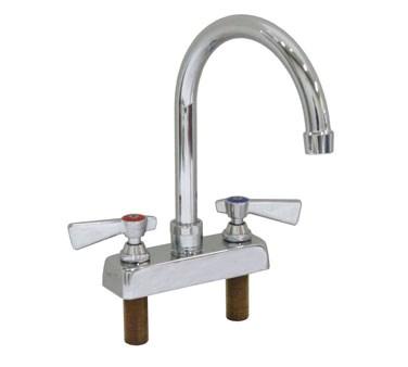 AA-422G 4" Deck Mount NO LEAD Faucet with 5" Gooseneck Spout