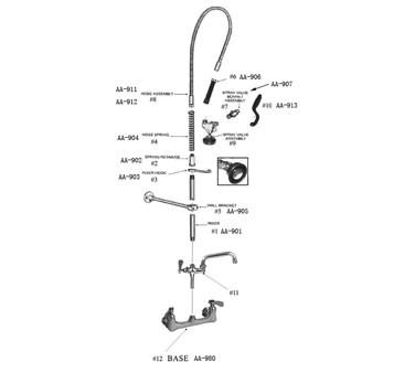  AA-901G Riser, 18", No Lead