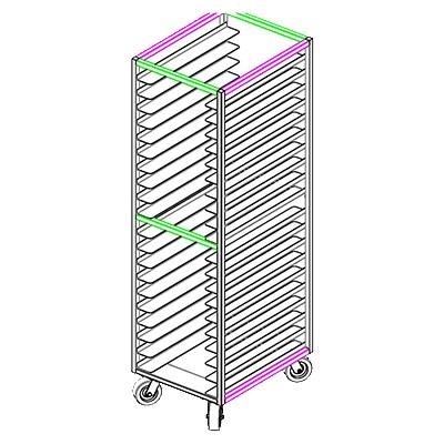ASR-2022WH All Welded Stainless Steel Universal Bun Pan Rack, ETL