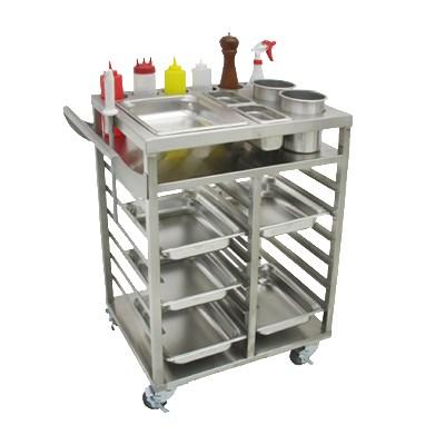 GSW USA C-TIC Teppan-Yaki Ingredient Cart, 18"W X 27-1/2"L X 36"H, ETL