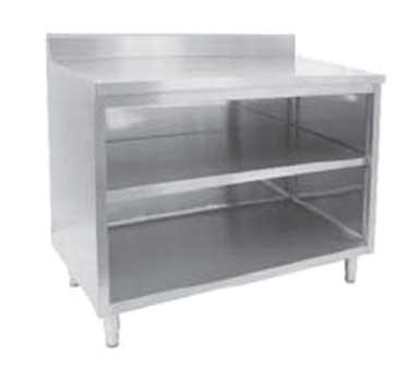 GSW USA CTN-P2460 4" Rear Upturn Enclosed Work Table - No Door, 60"W X 24"D X 35"H, ETL
