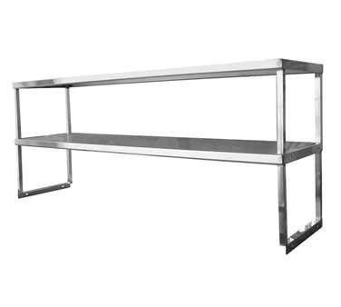 GSW USA DS-1660 Stainless Steel Heavy Duty Double Over Shelf, 60"L X 16"W X 30"H, ETL, NSF