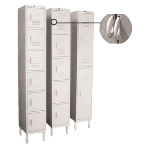 GSW USA EL-5DR Employee Locker, 5-tier, 12"W x 20"D x 77"H