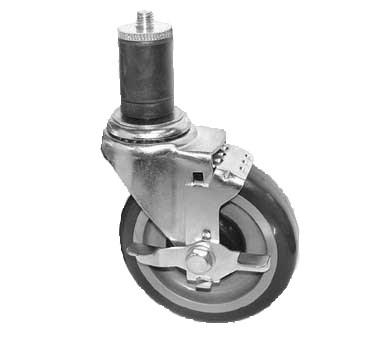 GSW USA KS4113 Expanding Stem Caster With Side-Brake, 3" Dia X 4"H