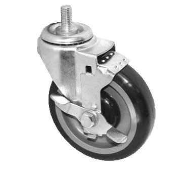 GSW USA KT3111 Threaded Stem Caster With Side-Brake, 2" Dia
