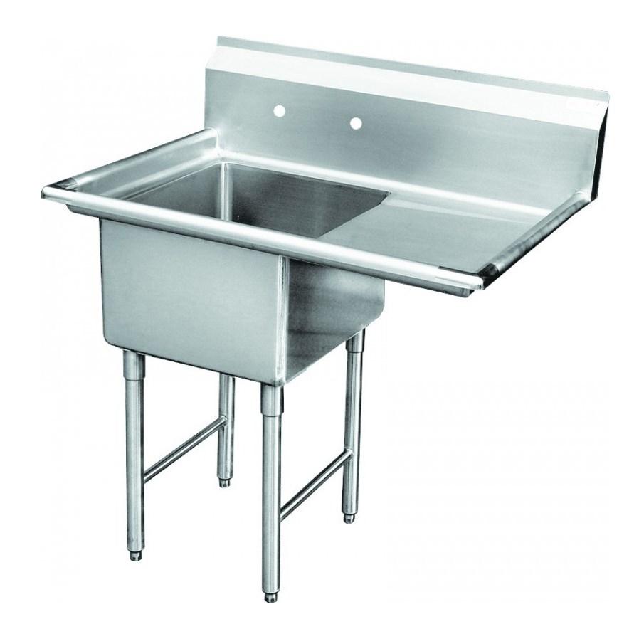 GSW USA SH18241R One-Tub Sink With Right Drain Board, 39"W X 30"D X 45"H, ETL