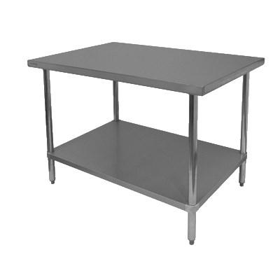 GSW USA WT-E2436 Economy Work Table, Stainless Steel Top, Galvanized Undershelf, 36"W X 24"D X 35"H, ETL