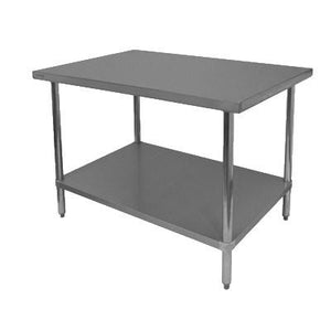 GSW USA WT-E3060 Economy Work Table Stainless Steel Top, Galvanized Undershelf, 60"W X 30"D X 35"H, ETL